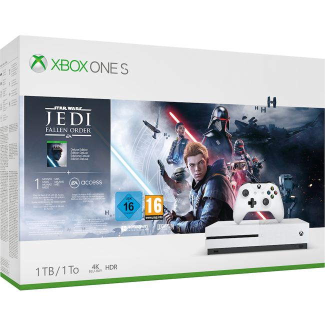 Xbox One S 1TB Star Wars Fallen Jedi Order Bundle (EU)