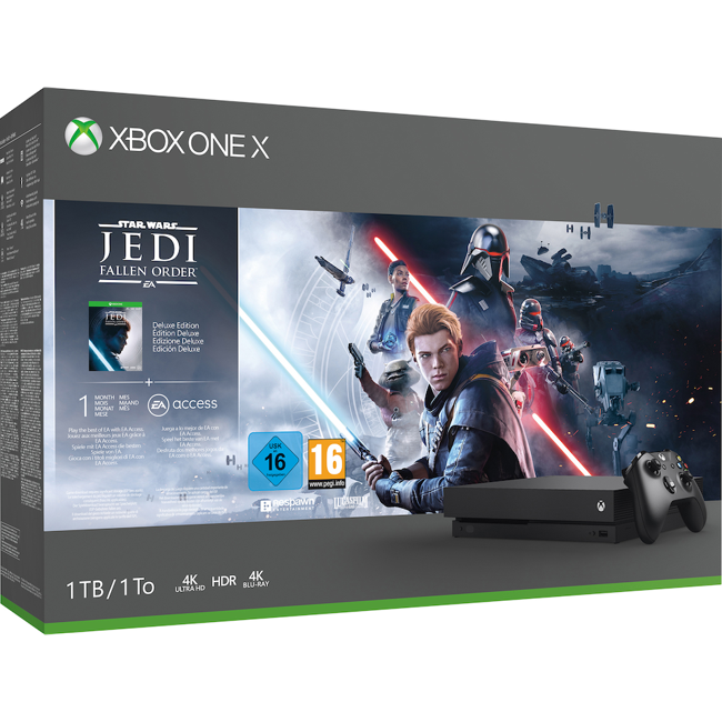 Xbox One X 1TB Star Wars Fallen Jedi Order Bundle