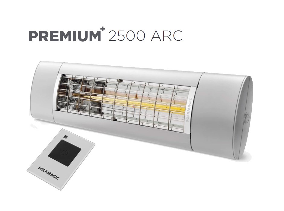 Solamagic - 2500 Premium+ARC Patio Heater​​ - Titanium - 5 Years Warranty