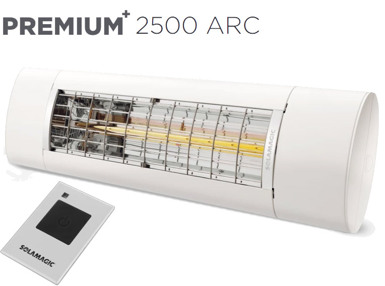 Solamagic - 2500 Premium+ARC Patio Heater​​ - White - 5 Years Warranty
