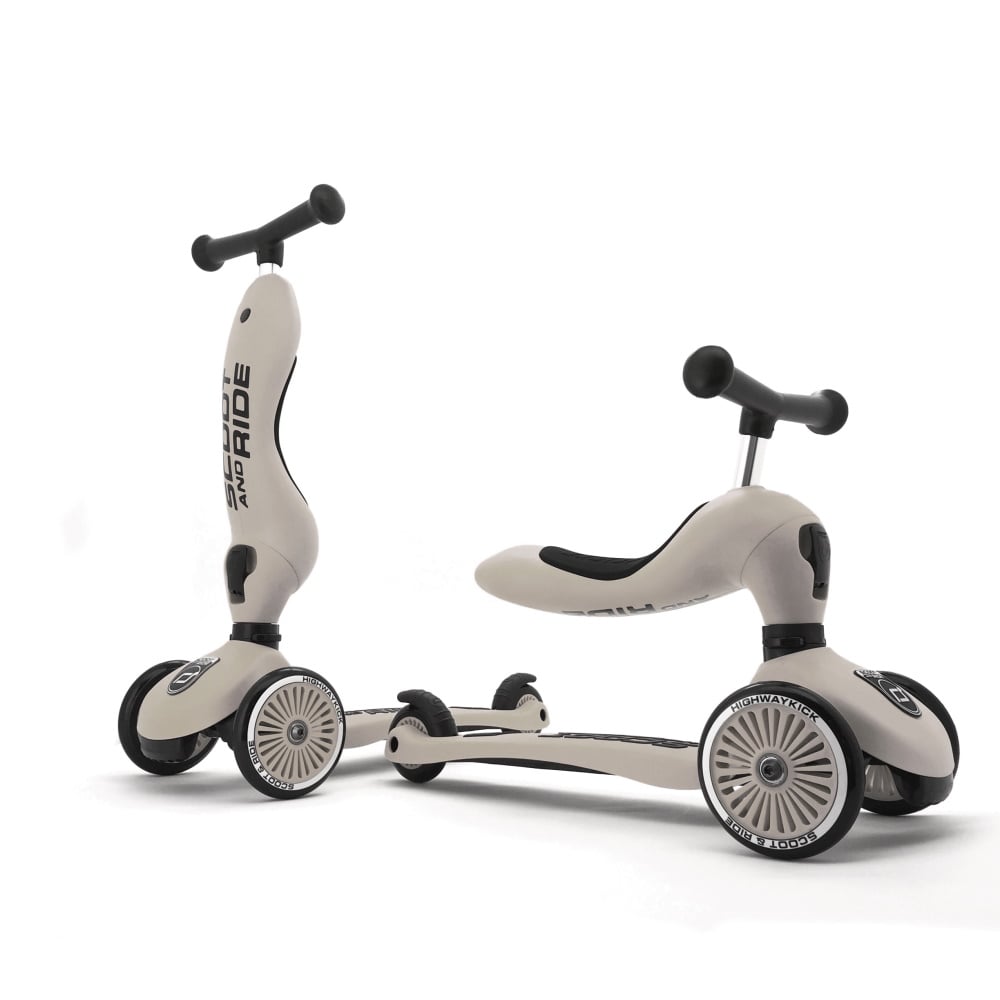 Scoot and Ride – 2 i 1 Løbecykel/ Løbehjul – Ash