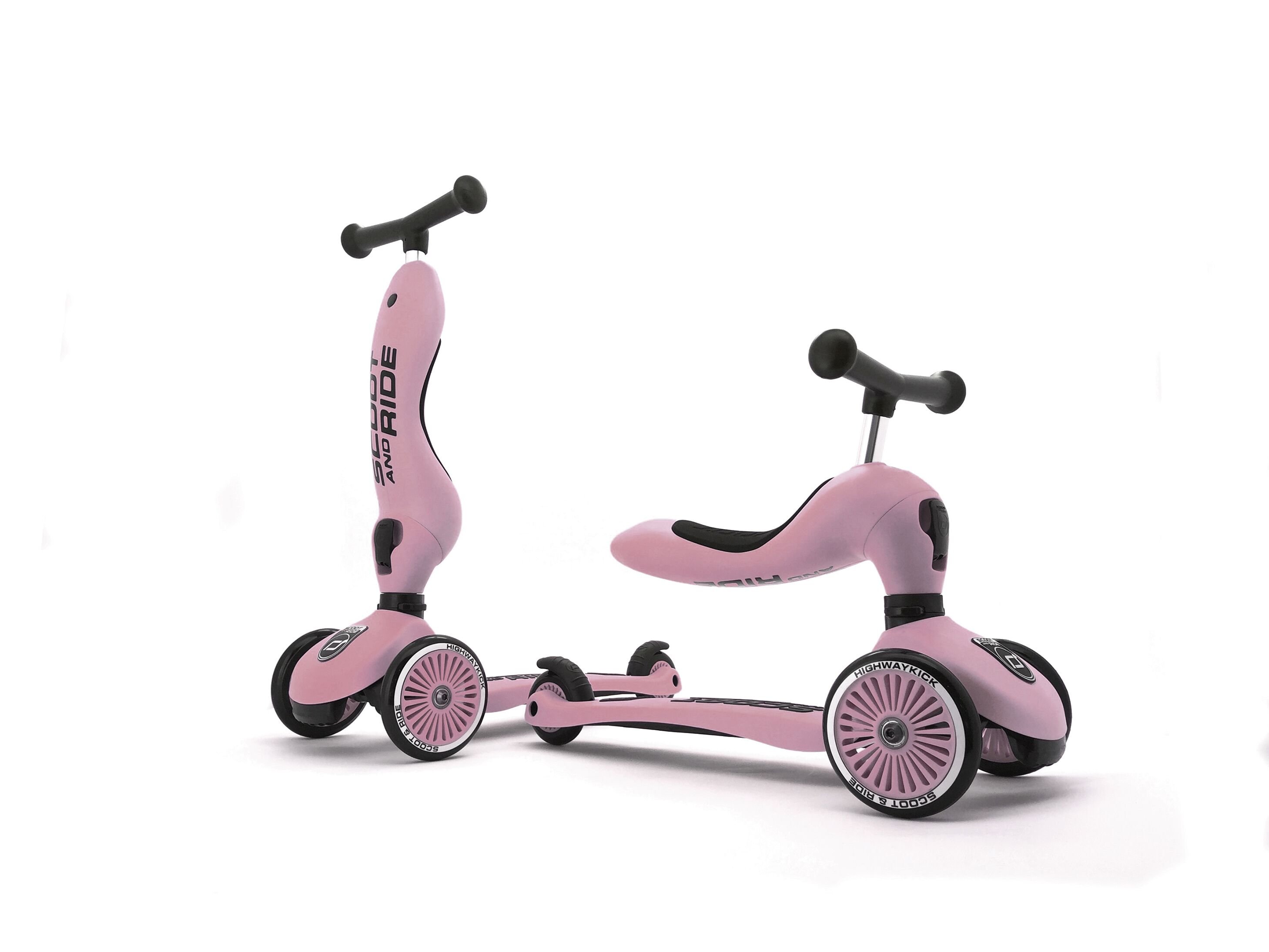 Scoot and Ride – 2 i 1 Løbecykel/ Løbehjul – Rosa
