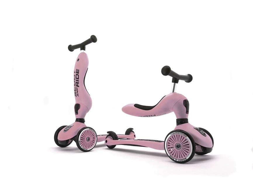 Scoot and Ride - 2 i 1 Løbecykel/ Løbehjul - Rosa
