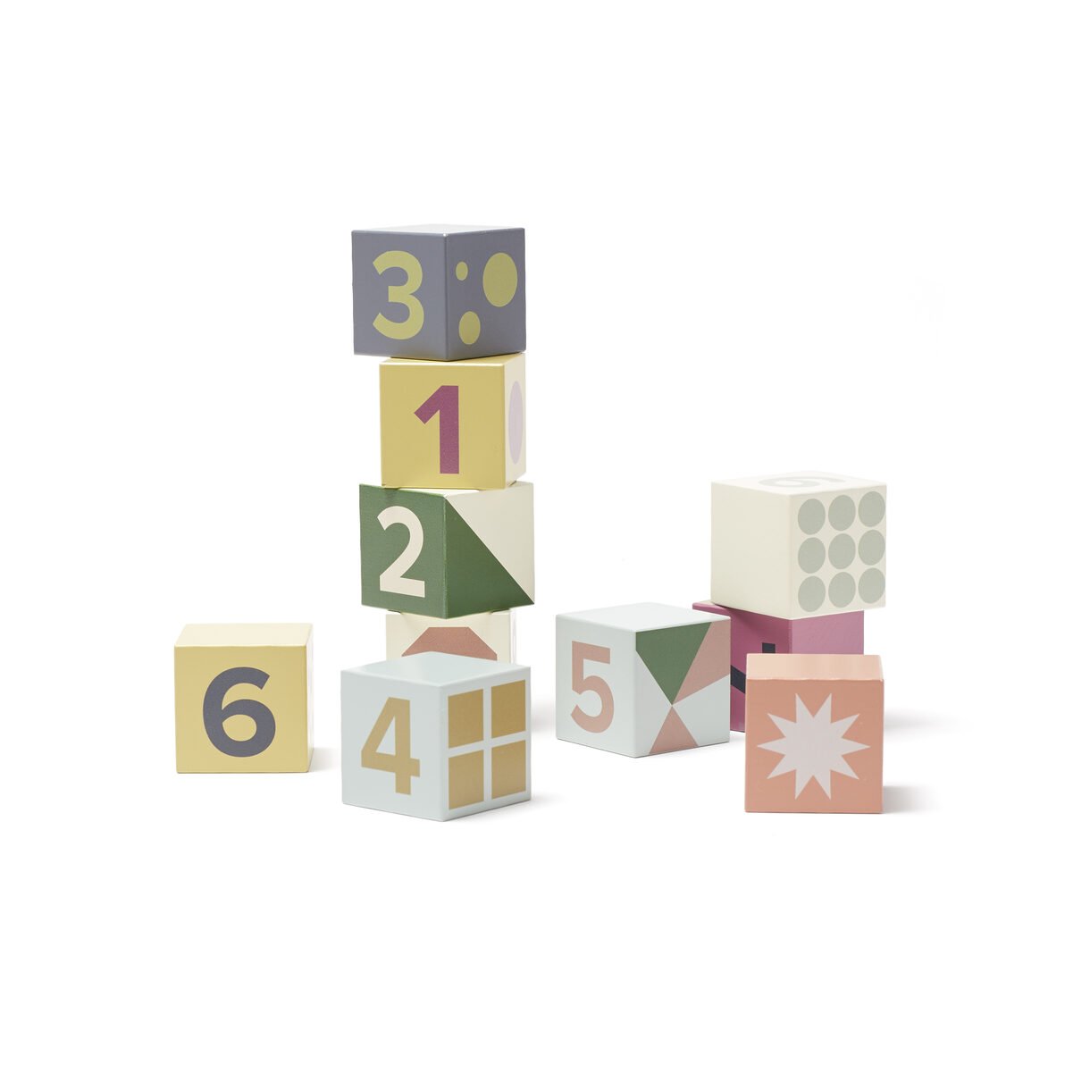 Kids Concept - Cubes Wood - Edvin 10 pcs (1000467)