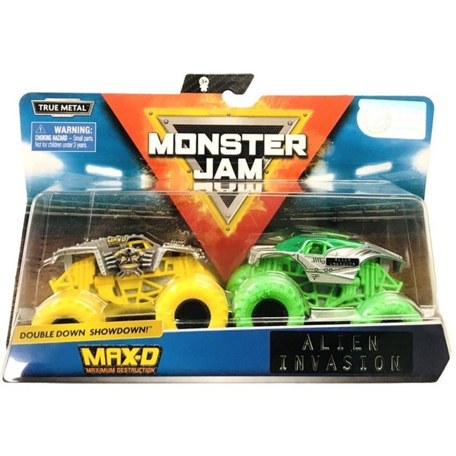 Monster Jam 1:64 2 Pakke - Max-D & Alien Invasion