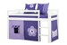 Hoppekids - BASIC Halvhøj seng med skummadreas + madrasbetræk + forhæng 70x160 - Purple Flower thumbnail-1