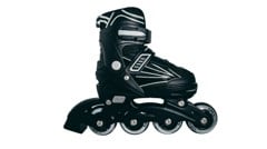 Outsiders - Adjustable Kids Inline Rollerblades - Black/Grey (size: 31-34)