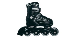 Outsiders - Adjustable Kids Inline Rollerblades - Black/Grey (size: 35-38)