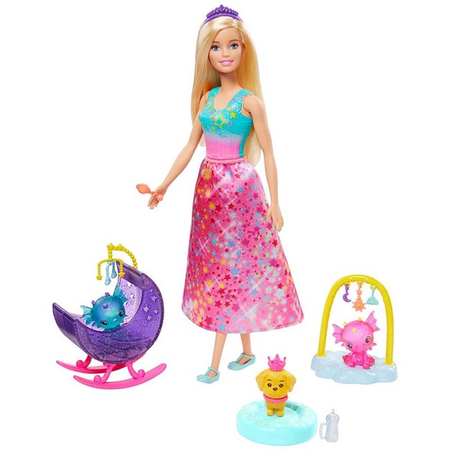 Barbie - Dreamtopia Nurturing  Story - Princess w/ Honey & Baby Dragons(GJK51)