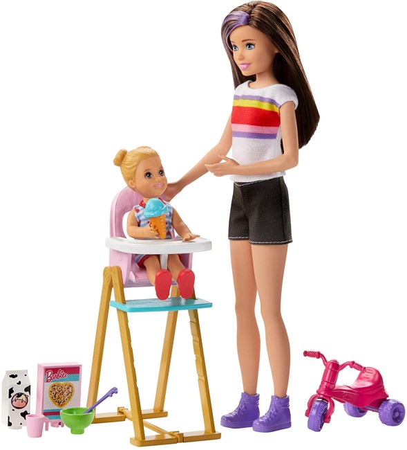Barbie - Babysitter Playset - Spisetid (GHV87)