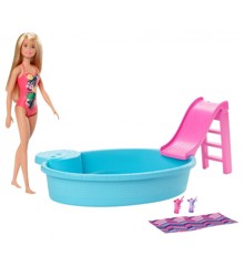 Barbie - Dukke og Pool Legesæt (GHL91)