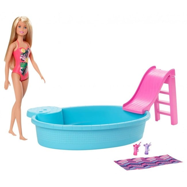 Barbie - Dukke og Pool Legesæt (GHL91)