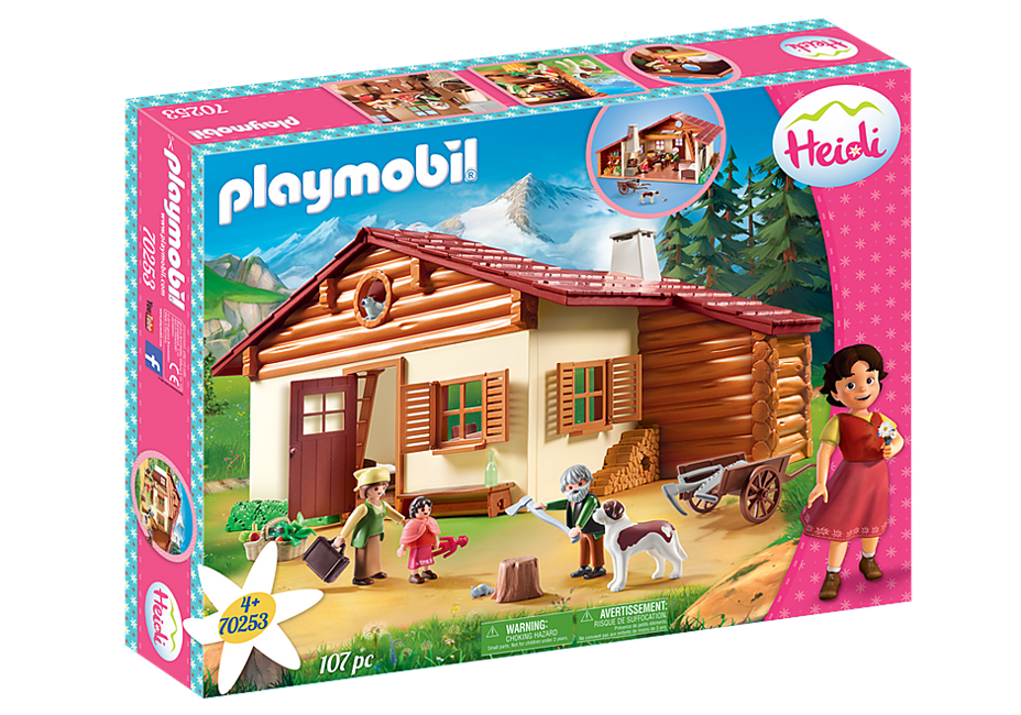 Playmobil - Heidi og bedstefar i alpehytten (70253)