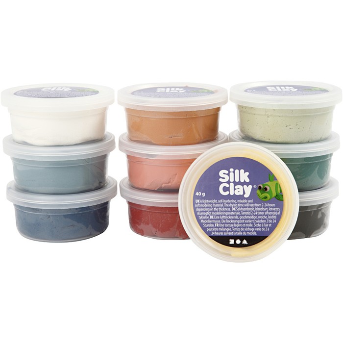Silk Clay - Støvede Farver (10 x 40 g)