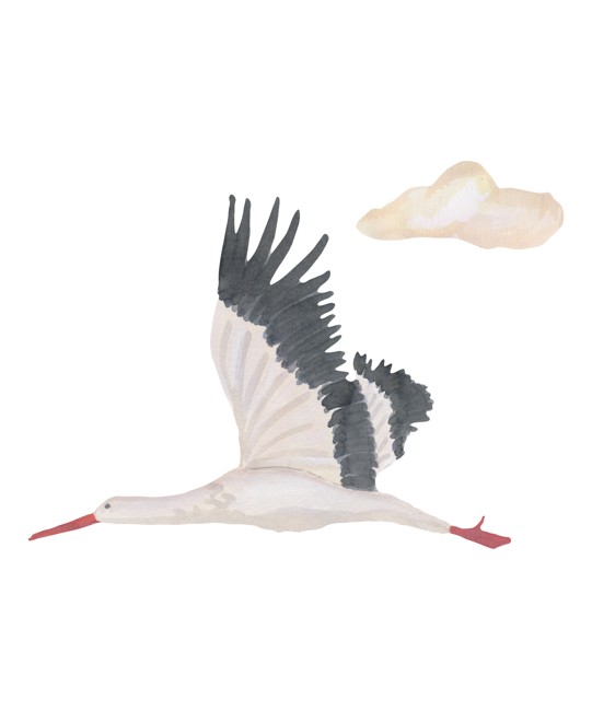 That's Mine - Wall Sticker Storke Small - Hvid