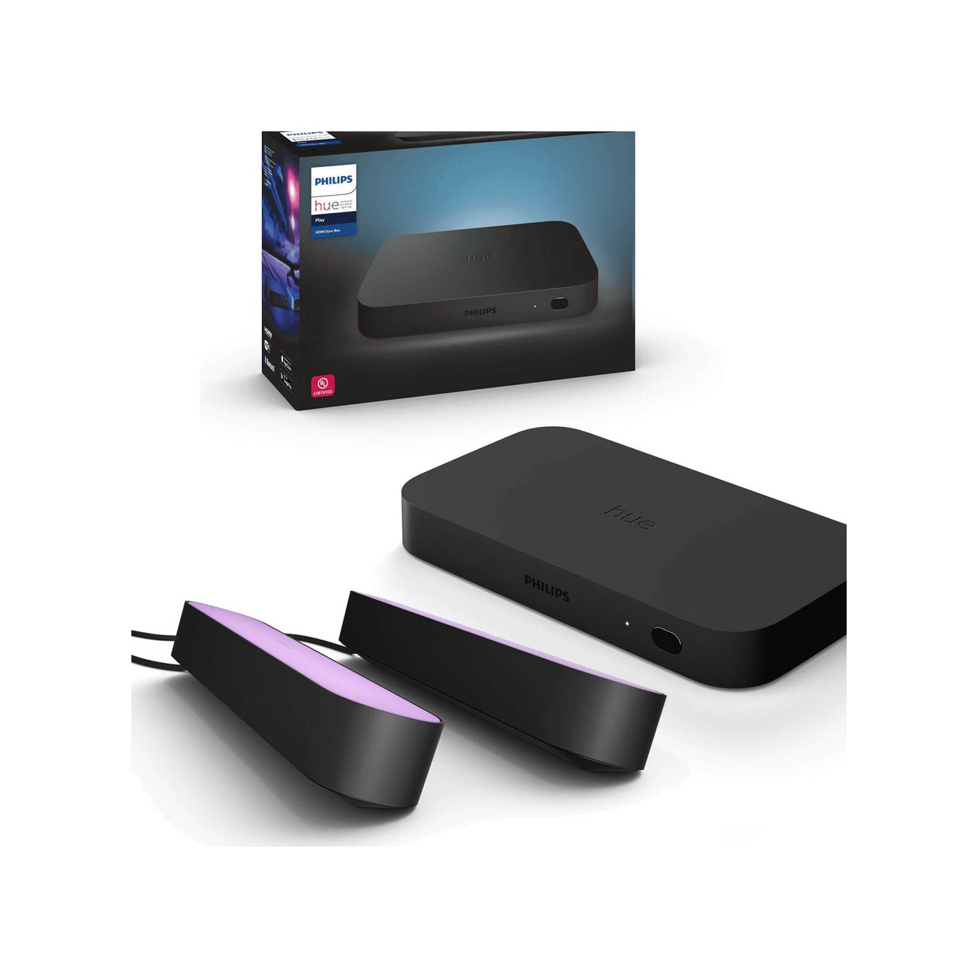Køb Philips Hue Sync Box Gen 2 + Play Light Bars – Reaktiv