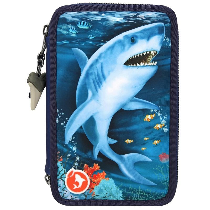 Dino World - Triple Pencil Case With LED - Underwater (0411026)