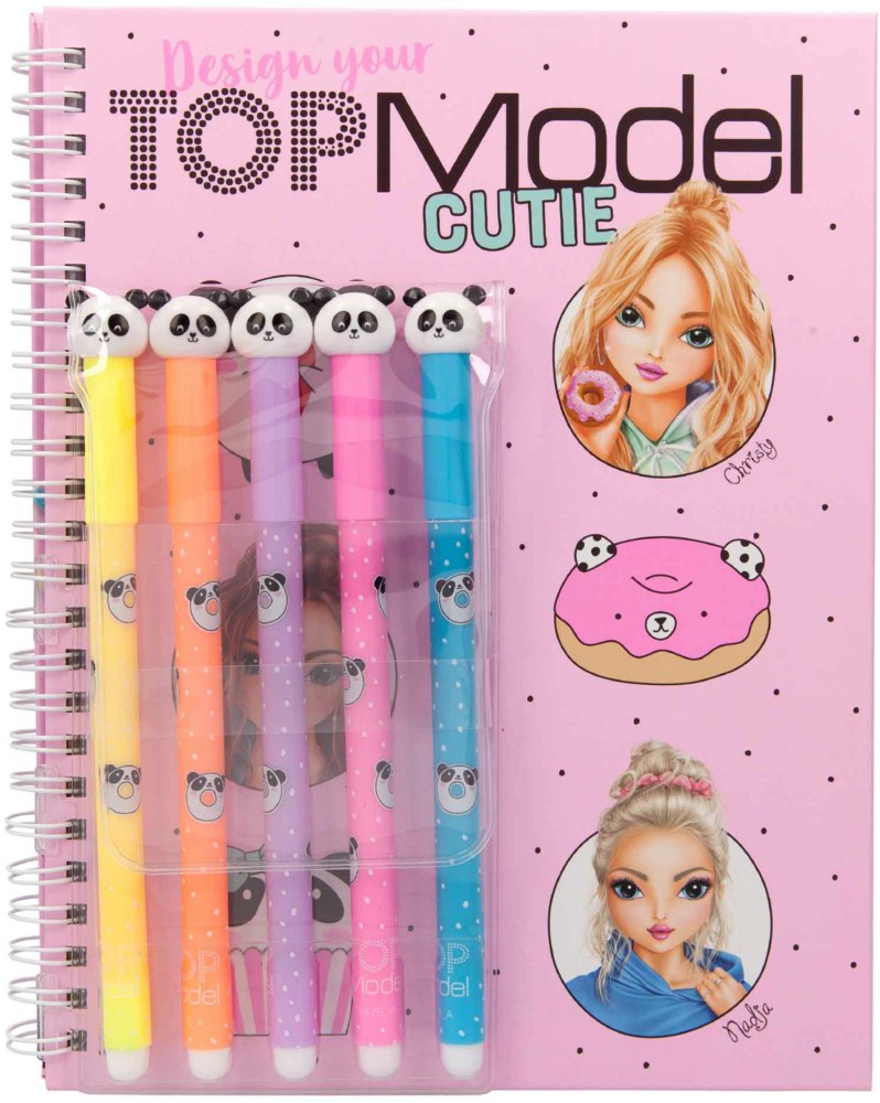 Top Model - Colouring Book w/Felt Pens - Candy Cake (48809)