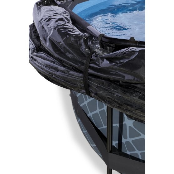 buy exit stone pool o 300 x 76 cm with dome and filter pump grey 30 32 10 00