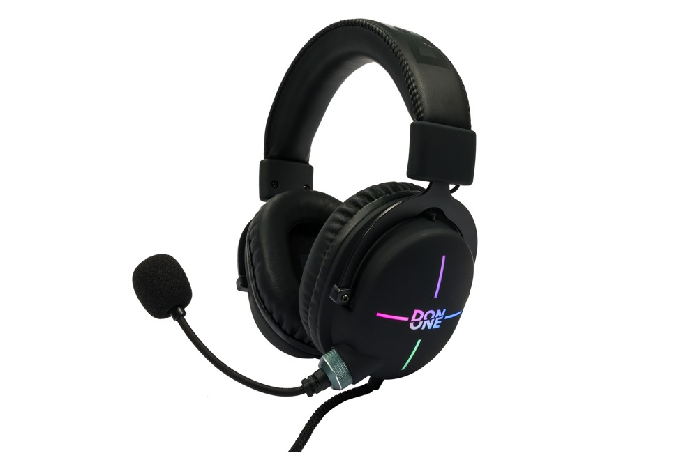 DON ONE - GH300 MK2 - RGB LED lys Gaming Hovedtelefoner med aftagelig mikrofon