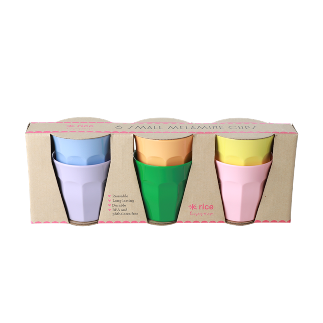 Rice - Melamine Cups 6 Pcs Small - Let's Summer