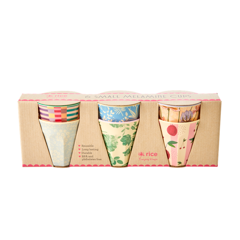 Rice - Melamine Cups 6 Pcs Small - Let
