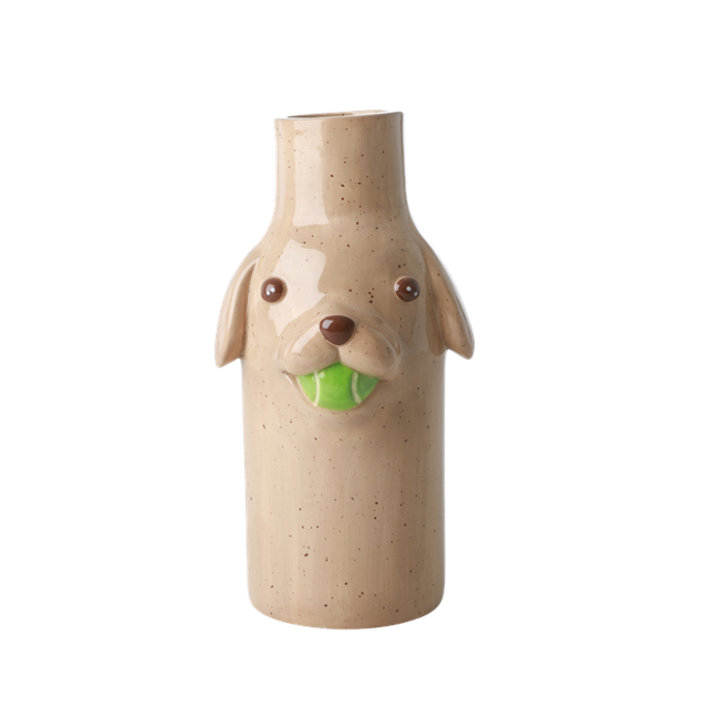 Rice - Ceramic Dog Shape Vase - Stella