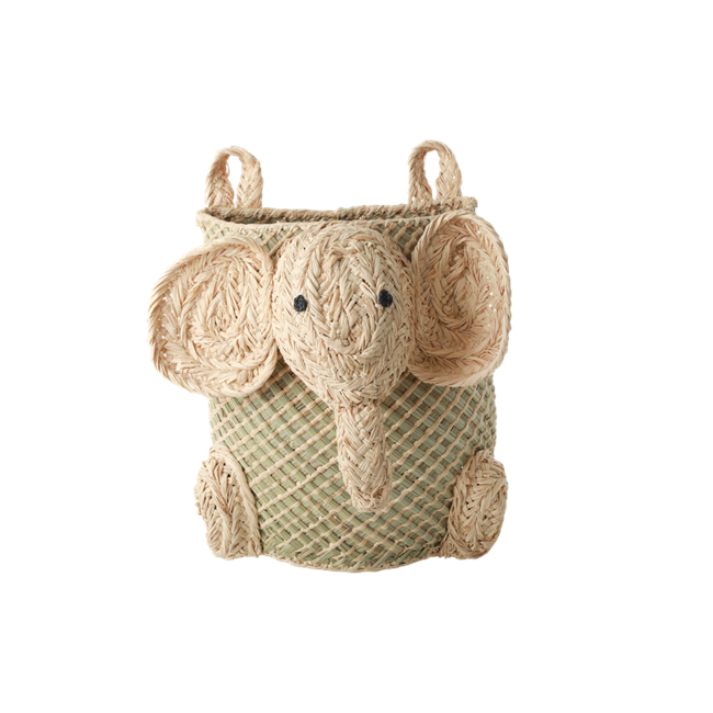 Rice - Hanging Seagrass Storage Basket - Elephant