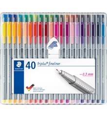 Staedtler - Triplus Fineliner + Fibre-tip pens, 40 pcs (34 SB40)