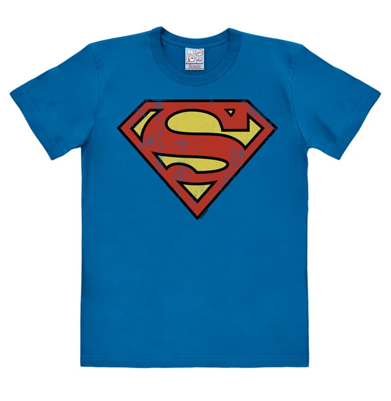 DC - Superman - Logo - Easyfit - azure blue - Original licensed product