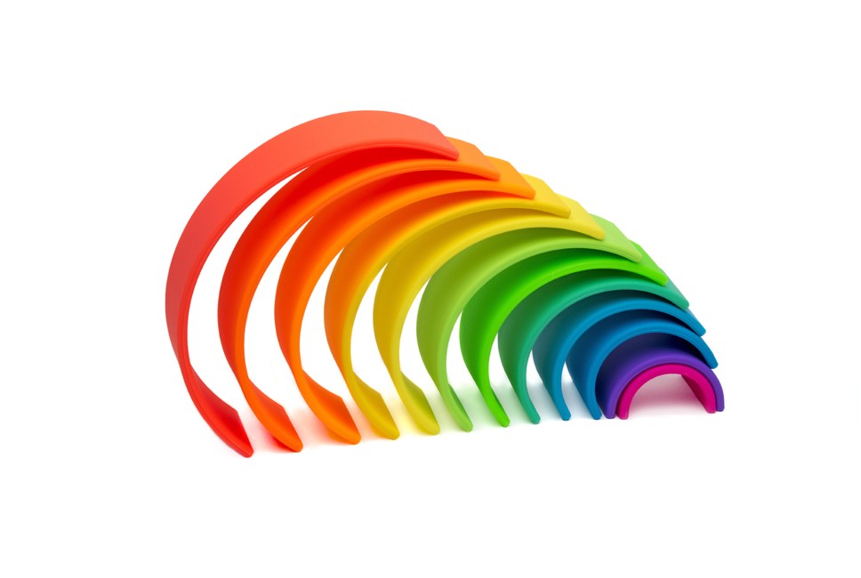 Dëna - Large Rainbow, Neon, 12 pc