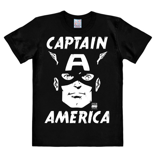 Marvel - Captain America - Portrait - Easyfit - black - Original licensed product