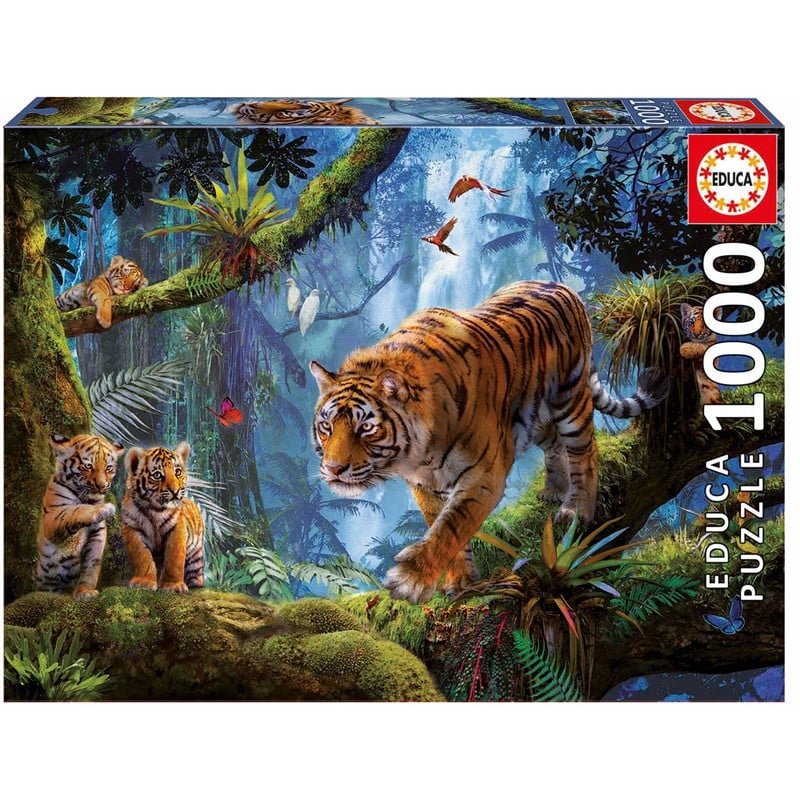 Educa - Puzzle 1000 - Tigers in the Tree ( 017662)