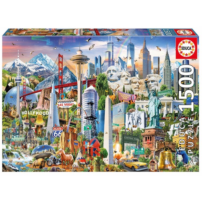 Educa - Puzzle 1500 - Symbols from North America ( 017670)