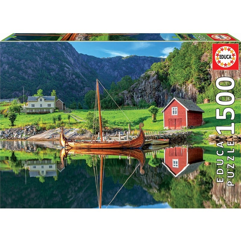 Educa - Puzzle 1500 - Viking Ship (018006)