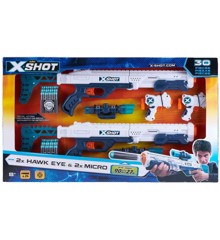 X-Shot - Excel - Combo 2 Hawk Eye & 2 Micro Blasters (36278)