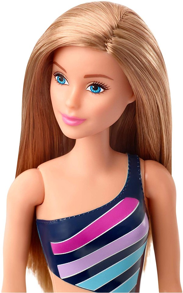 Kaufe Barbie - Beach Doll - Blonde w. Stripes (GHW41)