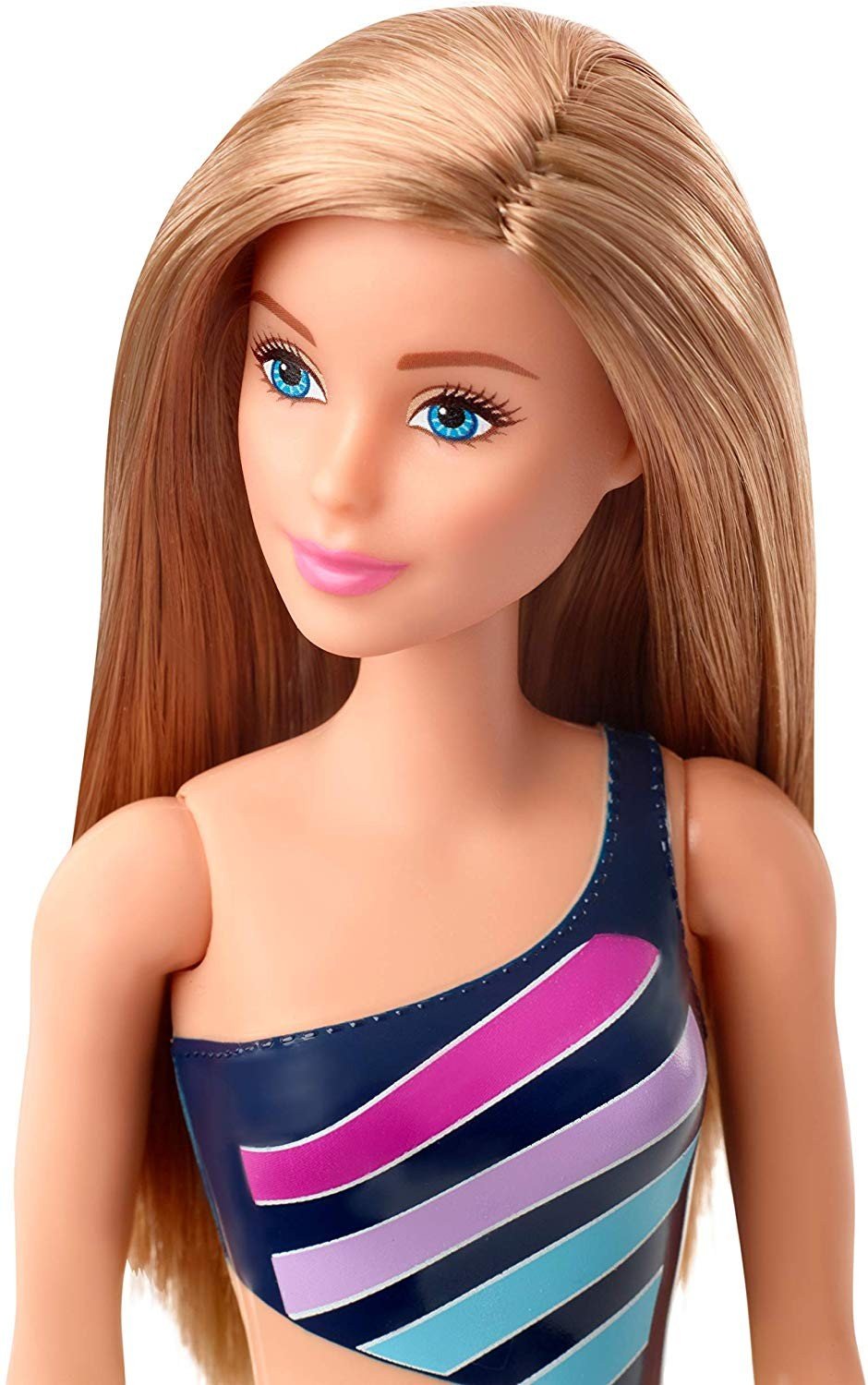 Buy Barbie  Beach Doll  Blonde w Stripes GHW41 