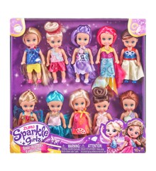 Sparkle Girlz - Little Friends Set of 10 Dolls (A401)