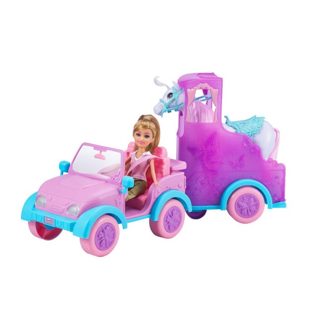 Sparkle Girlz - Dukke med Jeep og hestetrailer (100319)