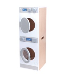 Small Wood - Washer & Dryer - Grey (SKC5214)