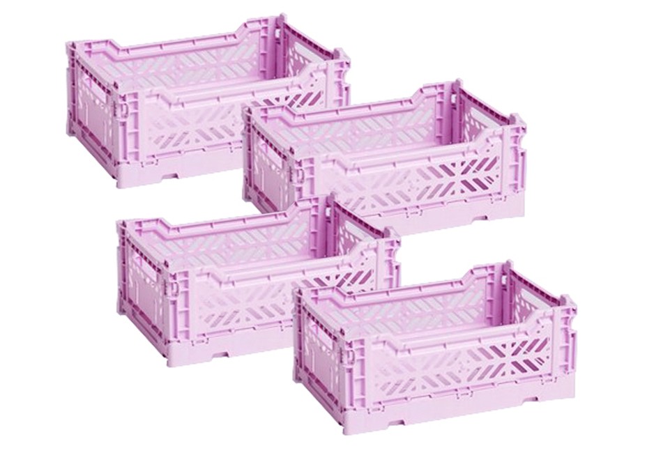 HAY - Colour Crate Kasser Small - Sæt á 4 - Lavendel