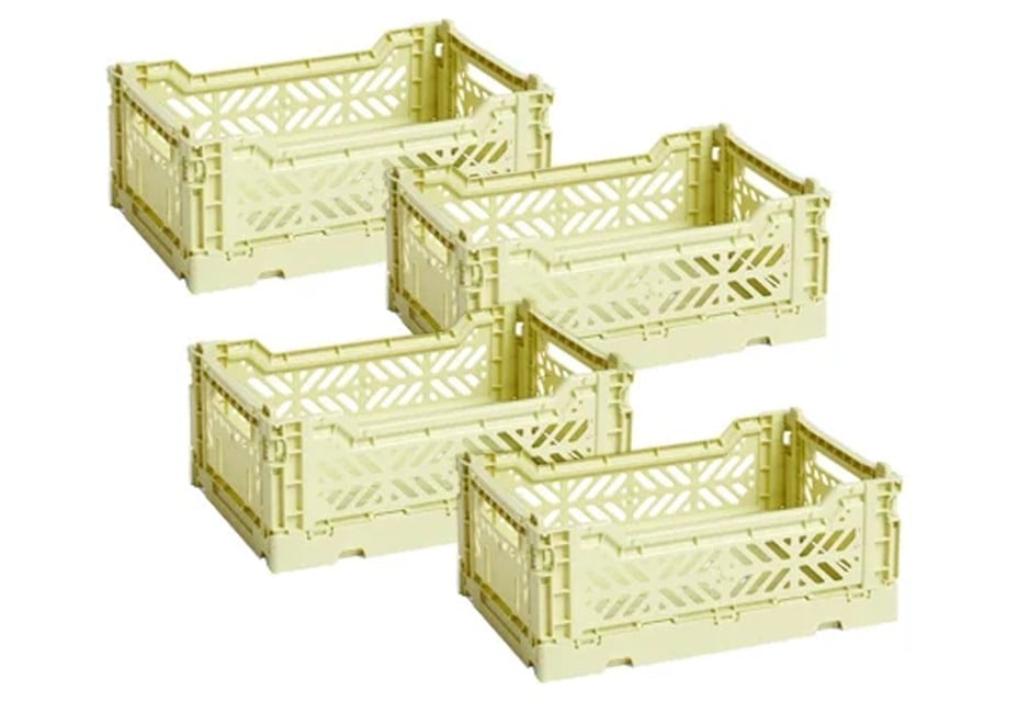 HAY - Colour Crate Kasser Small - Sæt á 4 - Lime