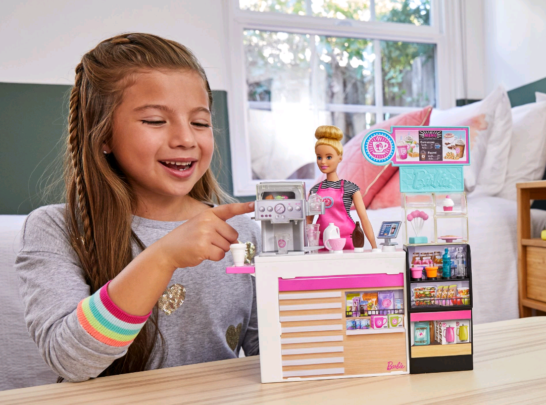 barbie gmw03 coffee shop playset