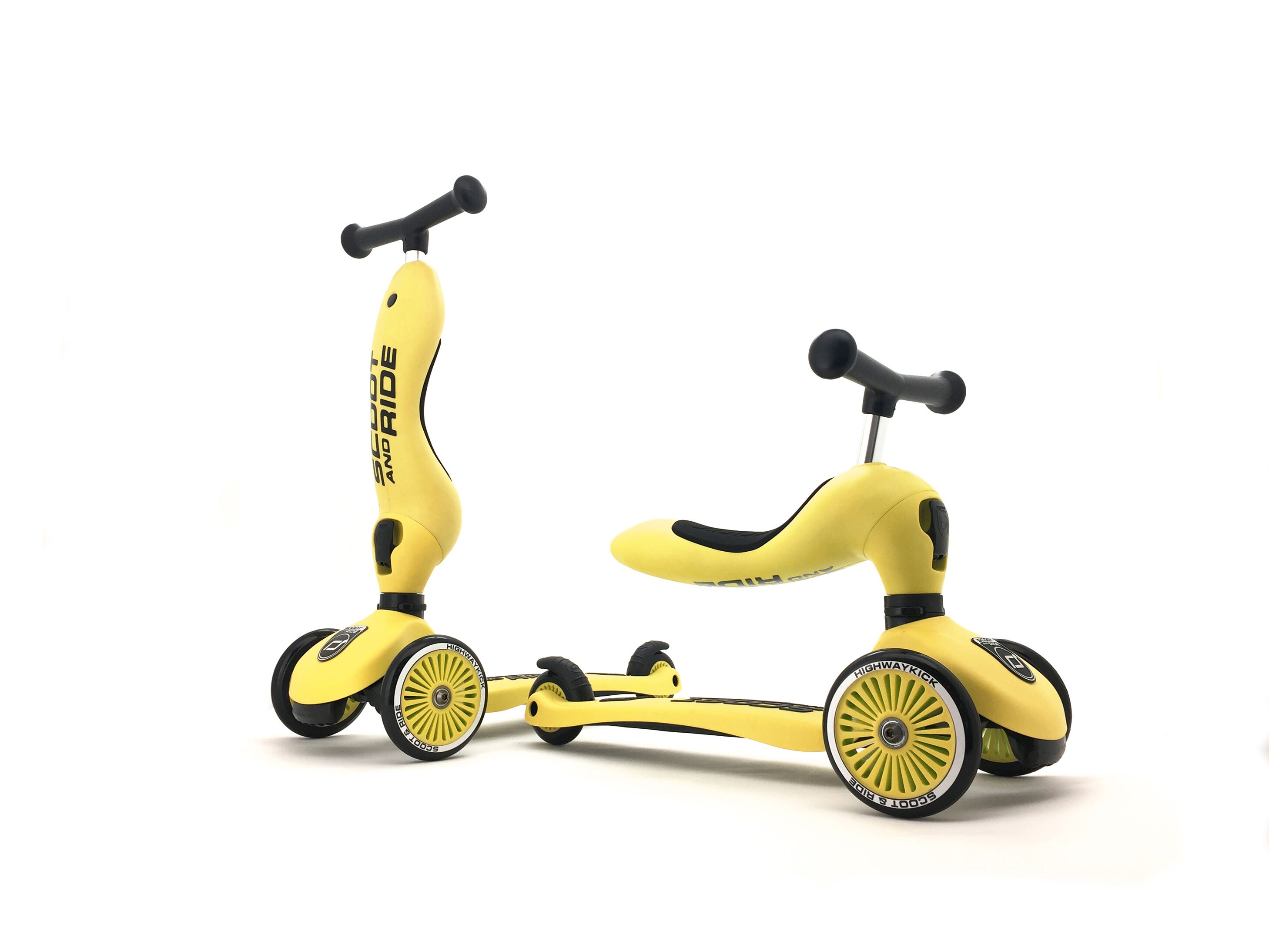 Scoot and Ride - 2 in 1 Balance Bike/ Scooter - Lemon (HWK1CW11) - Leker
