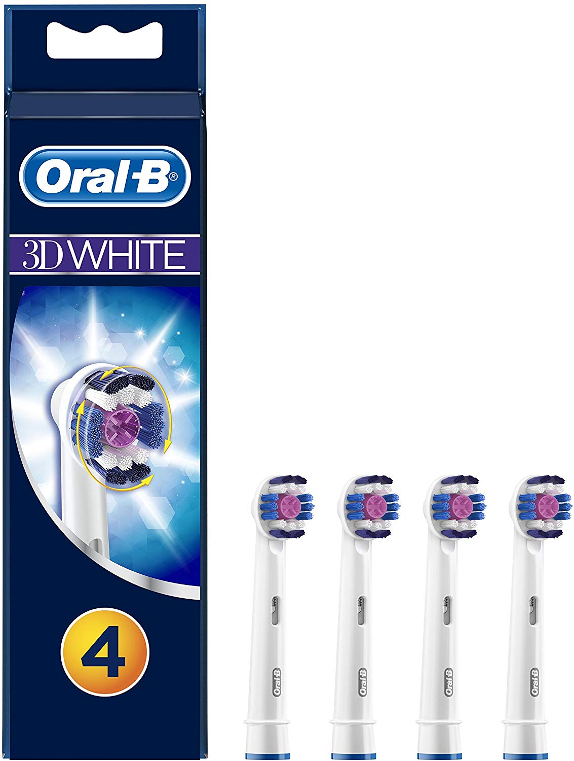 Oral-B - 3DWhite Toothbrush Head (4 Pcs)