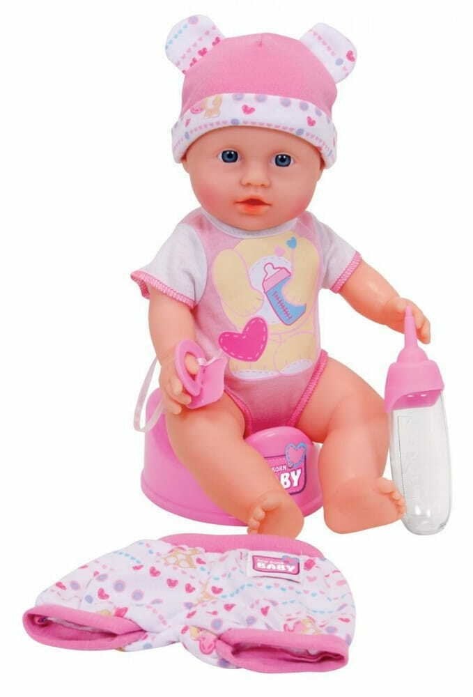 Køb New Born Baby - Pige med Tilbehør (30cm)