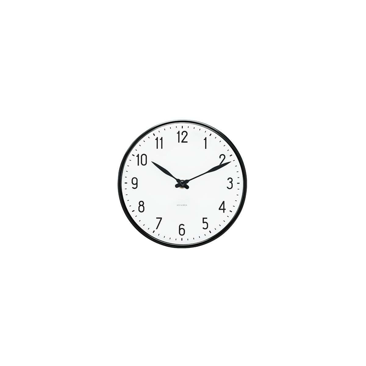 Arne Jacobsen - Station Wall Clock Ø 16 cm - Black (43623)