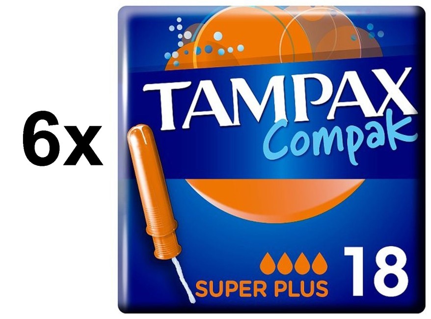 Tampax - 6x Compak Super Plus 18's
