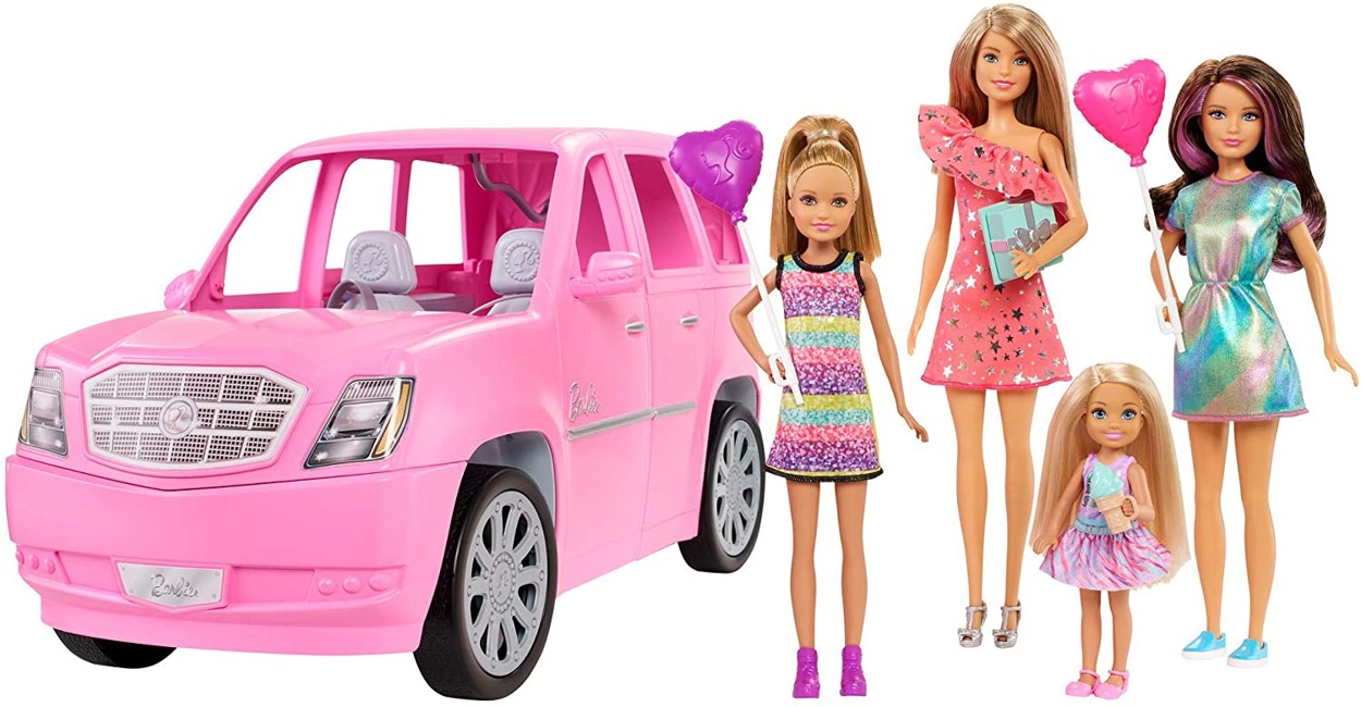 Barbie - Legesæt m. 4  Dukker og Limo (GFF58)